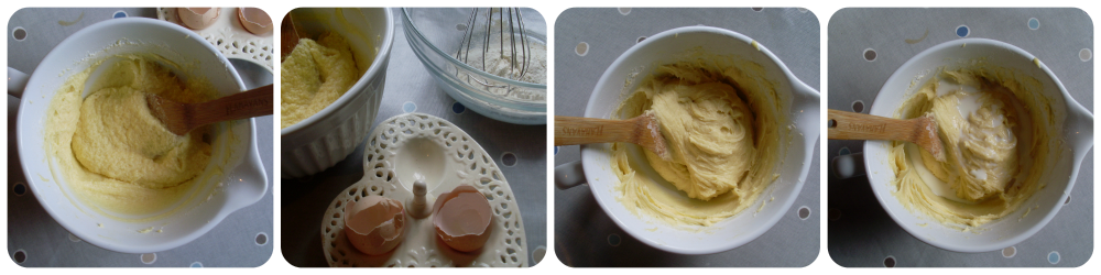 Flour and milk being added