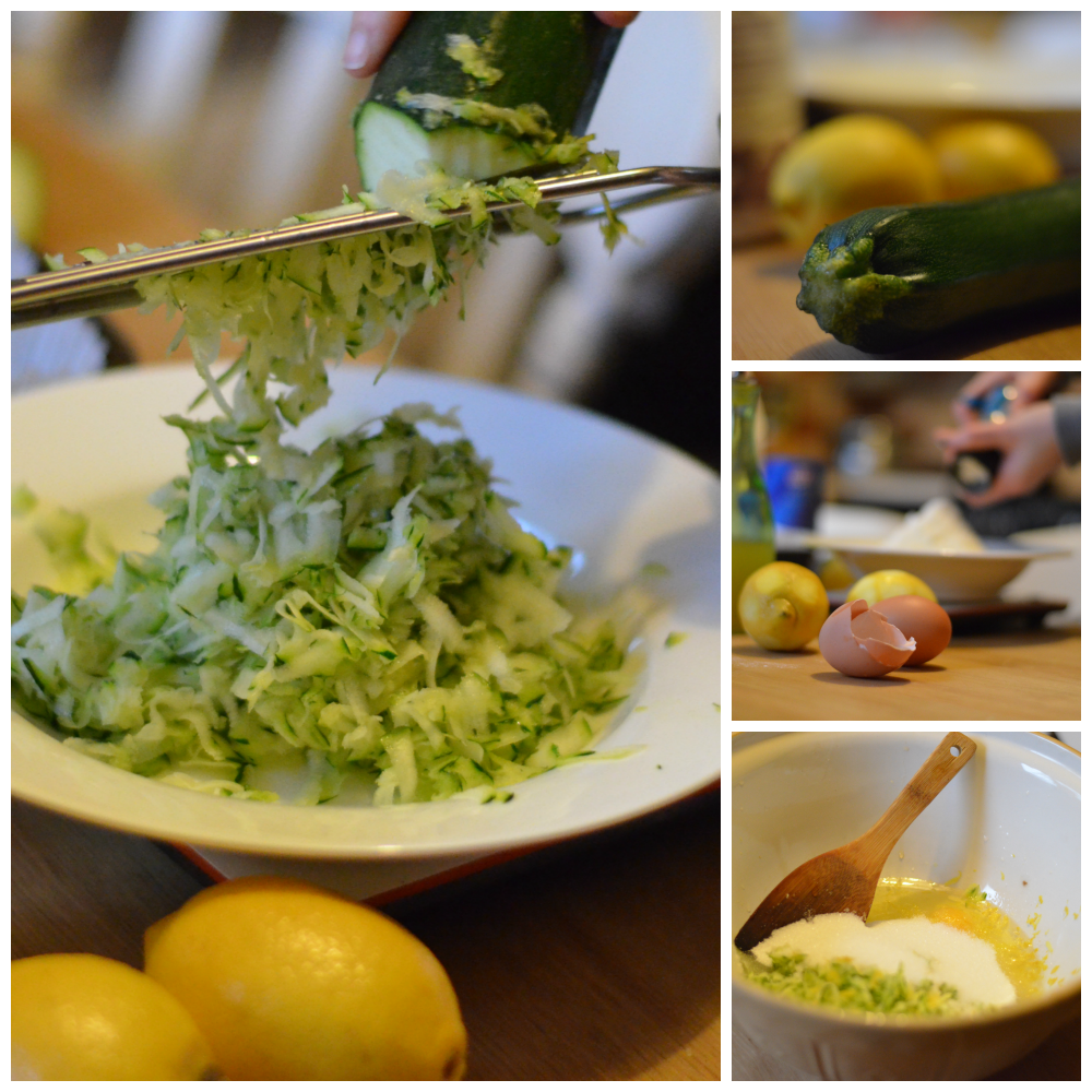 Grating courgettes