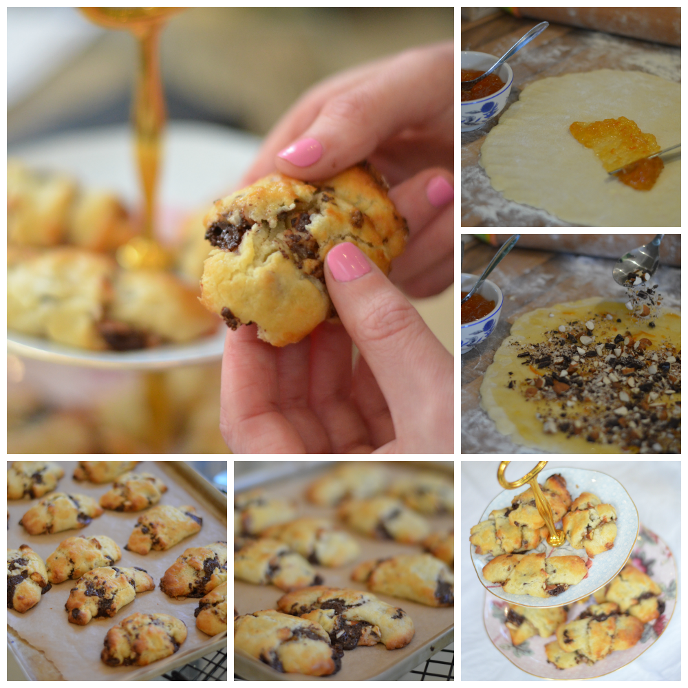 Choc and orange rugelach